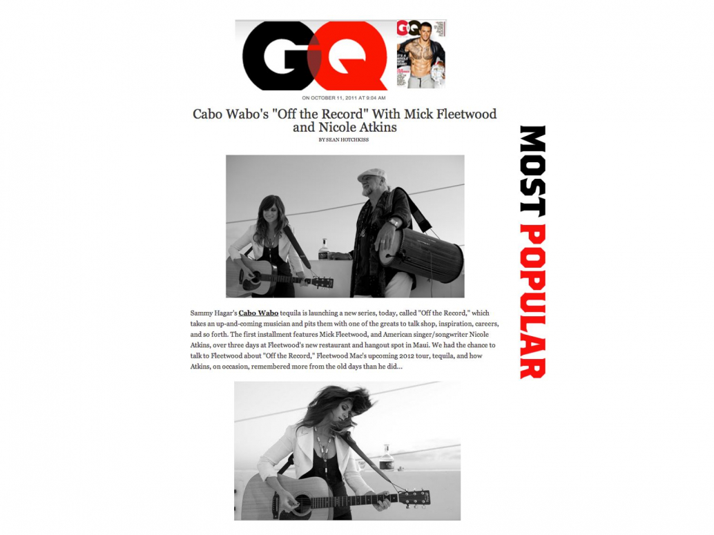 Mick Fleetwood and NIcole Atkins/GQ for Cabo Wabo